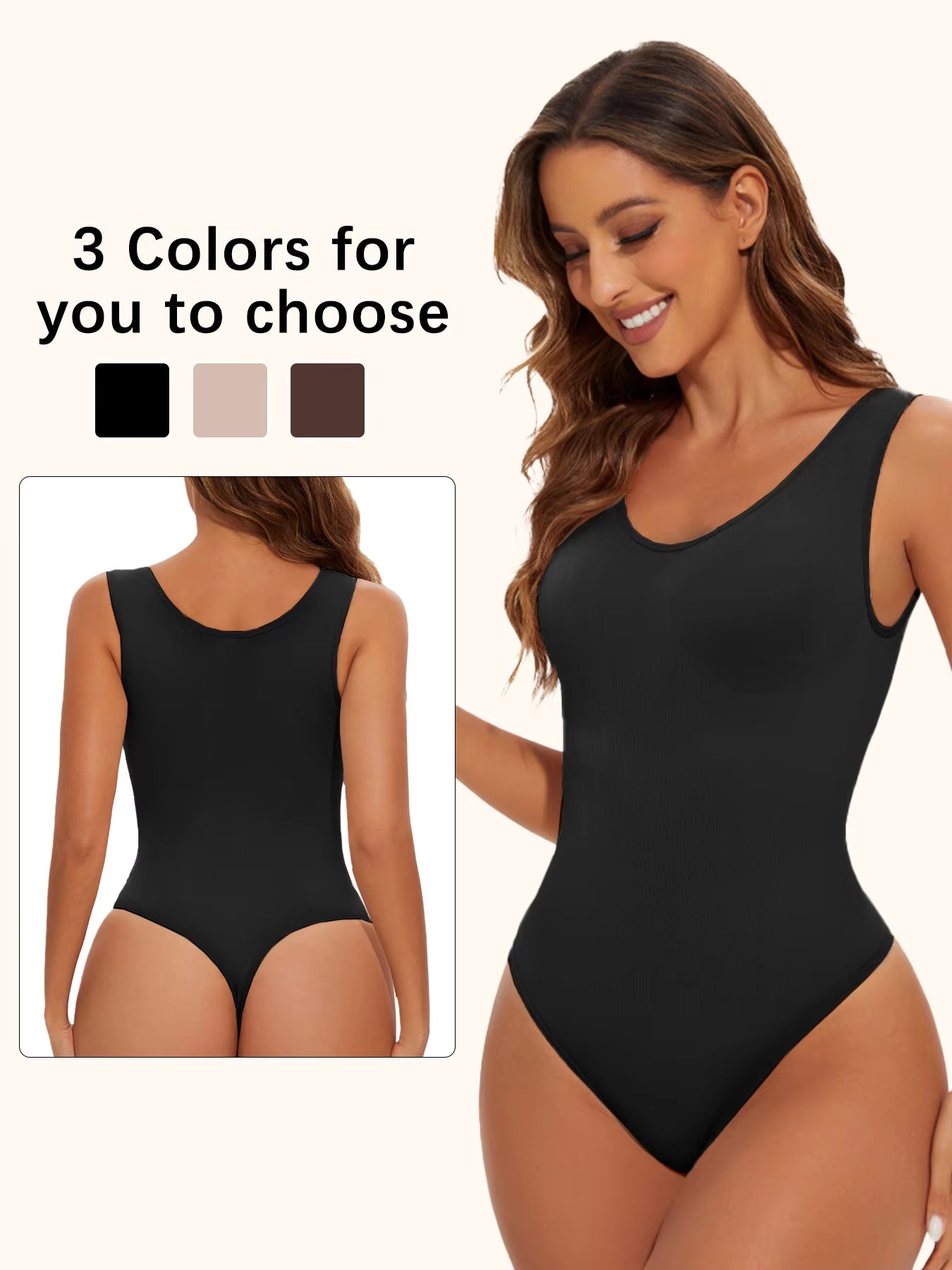 Seamless Shapewear Bodysuit for Women with Light Tummy Control and Open Crotch Design